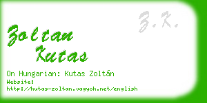 zoltan kutas business card